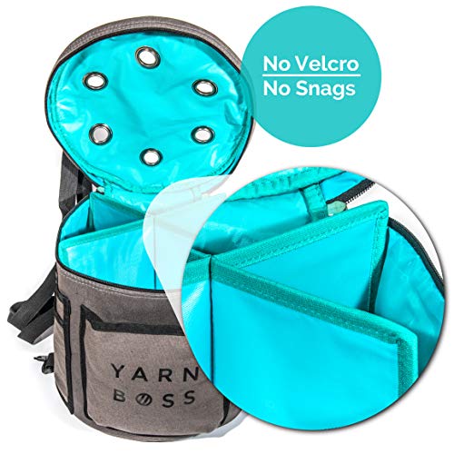 Yarn Boss Yarn Bag - Travel with Yarn & Knitting Supplies - Yarn Storage to Organize Multiple Projects and Keep Your Yarn Safe and Clean - Knitting and Crochet Supplies Yarn Holder