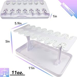 CUGEBANNA Plastic Artist Multi Hole Paint Brush Drying Rack - Holds 14 Brushes Upright, Paint Brush Holder