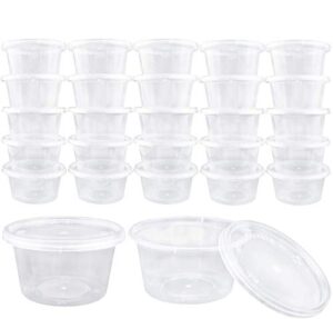 augshy 40 pack small plastic containers with lids for slime, foam ball storage containers with lids (4 oz)