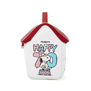 FINEX Snoopy Special Peanut Happy 70 Years House with Roof Style Portable Cosmetic Makeup Bag Organizer Multifunction Toiletry Bags Storage Case for Travel Business Double Zippers