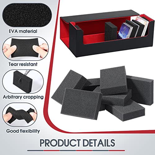 Card Dividers for Storage Boxes Trading Box Dividers Multifunction Card Sponge Shock Absorbing Sponge Suitable for Almost All Boxes to Fill Extra Space for Card Security, Black (40 Pcs)