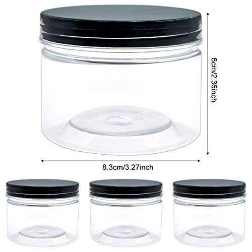 SGHUO 10 Pack 10oz Empty Slime Containers Plastic Jars Storage with Lids