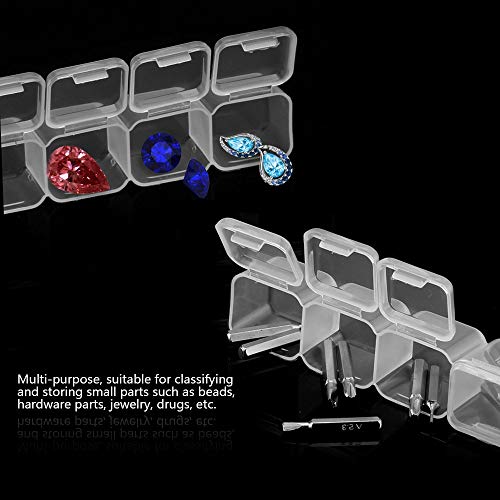 Perzomido 2 Pack 28 Slots Plastic Craft Organizer Case Diamond Storage Box(2pcs)