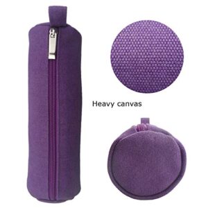 Enyuwlcm Heavy Canvas Stationery Stylish Simple Pencil Bag and Durable Compact Zipper Pencil Case Pouch 1 Pack Purple