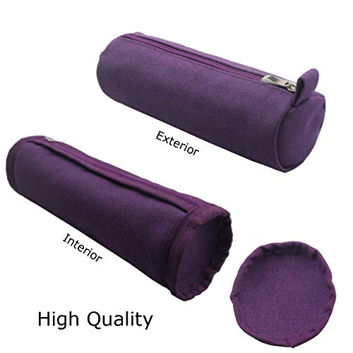 Enyuwlcm Heavy Canvas Stationery Stylish Simple Pencil Bag and Durable Compact Zipper Pencil Case Pouch 1 Pack Purple