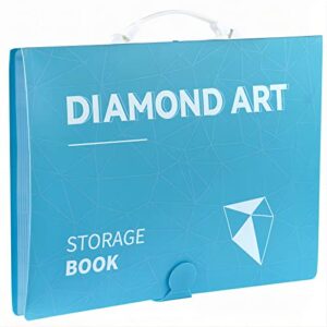 ttpolong a3 diamond painting storage book, diamond art portfolio book 30 pags clear pockets plastic sleeves（16.8x12.5 inch)