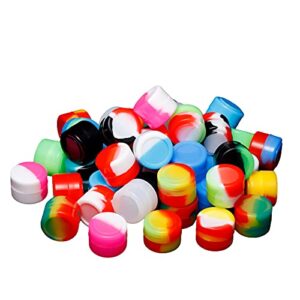 100pcs 2ml silicone wax containers non-stick oil storage jars concentrate bottles travel, assorted colors