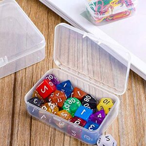 24 Pcs Mixed Sizes Small Plastic Box Rectangular Mini Clear Plastic Storage Containers Plastic Beads Storage Containers Empty Case Organizer with Hinged Lids for Beads, Crafts, Jewelry, Small Items