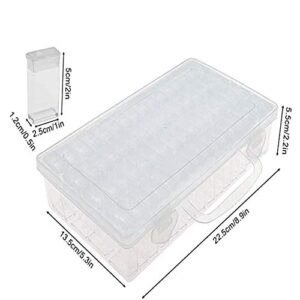 RZJZGZ 64 Grid Diamond Embroidery Box Jewelry Drill Storage Boxes Clear Plastic Diamond Painting Accessories Boxes for DIY Craft