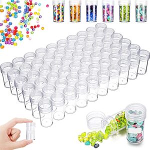 60 grids diamond painting storage containers 5d art craft accessories beads organizers with 64 pieces of label stickers for nail diamonds rhinestone beads seeds storage