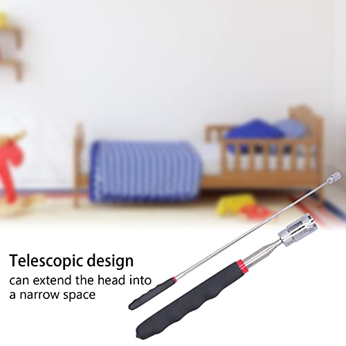 Magnetic Pickup Tool with LED Lights, Telescoping Magnet Stick Flexible Magnetic Pickup Tool for Hard to Reach Places