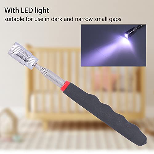 Magnetic Pickup Tool with LED Lights, Telescoping Magnet Stick Flexible Magnetic Pickup Tool for Hard to Reach Places