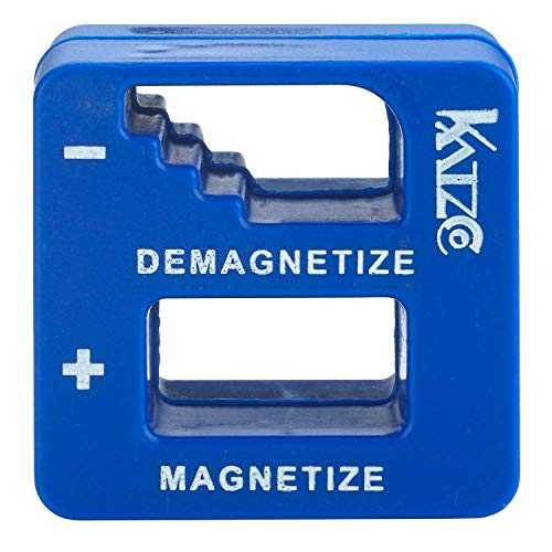 Katzco Blue Precision Magnetizer and Demagnetizer - 3 Pack - for Screwdrivers, Screws, Drill Bits, Sockets, Nuts, Bolts, Nails, Drivers, Wrenches, Tweezers, and Other Steel Tools