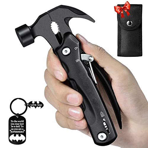 Multitool 12 In 1 Multifunctional Mini Hammer, Outdoor Camping Hiking Gear Pocket Survival Tools, Christmas Stocking Stuffer Gifts For Him Husband Dad Men Birthday Valentines