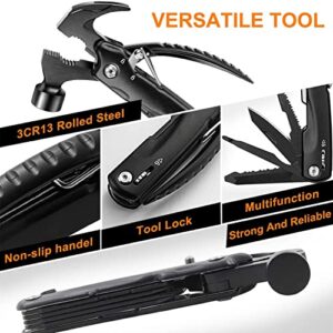 Multitool 12 In 1 Multifunctional Mini Hammer, Outdoor Camping Hiking Gear Pocket Survival Tools, Christmas Stocking Stuffer Gifts For Him Husband Dad Men Birthday Valentines