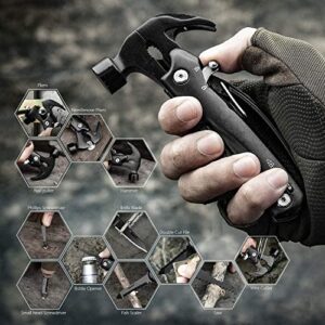 Multitool 12 In 1 Multifunctional Mini Hammer, Outdoor Camping Hiking Gear Pocket Survival Tools, Christmas Stocking Stuffer Gifts For Him Husband Dad Men Birthday Valentines