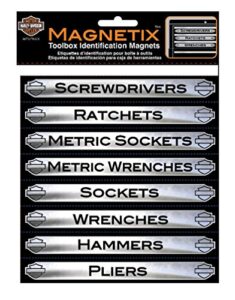 harley-davidson magnetix toolbox identification magnets, 16 pack cg47000