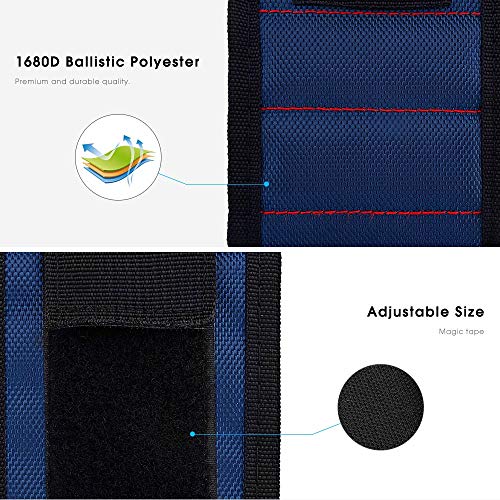 Polyester Magnetic Wristband Portable Tool Bag Electrician Wrist Tool Belt Screws Nails Drill Bits Holder Repair Tools (Blue)