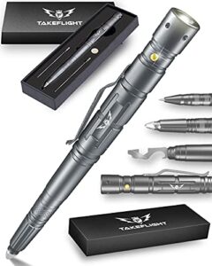 tactical pen gifts for men – fathers day gift for dad | led tactical flashlight multitool for edc gear – cool gadgets, tactical gear, military gear, groomsmen gifts for men that have everything
