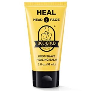 Bee Bald HEAL Post-Shave Healing Balm Immediately Calms & Soothes Damaged Skin, Treats Bumps, Redness, Razor Burn & Other Shaving Related Irritations.