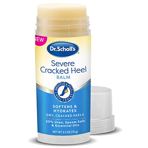 Dr. Scholl's Cracked Heel Repair Balm 2.5oz, with 25% Urea for Dry Cracked Feet, Heals and Moisturizes for Healthy Feet