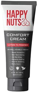 happy nuts comfort cream | deodorant for men | anti-chafing, sweat defense & odor control