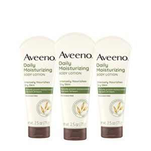 aveeno daily moisturizing oat lotion for dry skin, 3 x 2.5 fl. oz