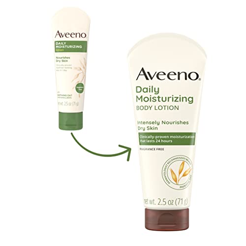 Aveeno Daily Moisturizing Oat Lotion for Dry Skin, 3 x 2.5 fl. oz