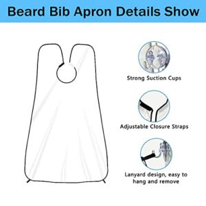 Fathers Day Dad Gifts for Men Beard Bib Apron Beard Shaper Styling Trimming Tool Kit Men's Non-Stick Hair Shaving Beard Hair Catcher Birthday Stocking Stuffers Gifts for Dad Husband Grandpa