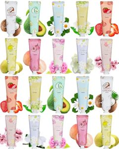 20 pcs hand lotion bulk gift set, natural fragrance moisturizing travel size body care lotion, bulk hand cream set, christmas stocking stuffers thanksgiving day gift for her women men girl mom wife