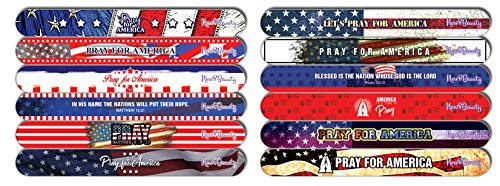 New8Beauty Emery Boards for Nails - Pray for America (36-Pack) - Premium Quality Gift Ideas for Women and Men Stocking Stuffers