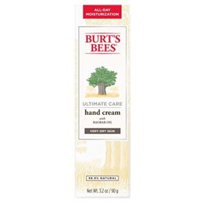 burt’s bees baobab oil ultimate care hand cream, 3.2 oz (package may vary)