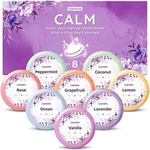 calmnfiz shower steamers aromatherapy 8 pack bath bombs essential oil self care mother’s day, birthday gift for men and women who have everything