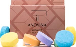 anovina 12 xl shower steamers – made in usa – shower steamers aromatherapy with essential oils, stocking stuffers christmas gifts for men and women, shower bombs aromatherapy spa gifts shower tablets