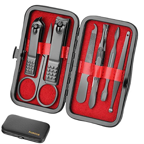 Manicure Set Personal Care Nail Clipper Kit Luxury Manicure 8 In 1 Professional Pedicure Set Grooming kit Christmas Gift for Men Husband Boyfriend Parents Women Elder Patient Nail Care