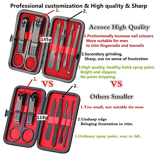Manicure Set Personal Care Nail Clipper Kit Luxury Manicure 8 In 1 Professional Pedicure Set Grooming kit Christmas Gift for Men Husband Boyfriend Parents Women Elder Patient Nail Care