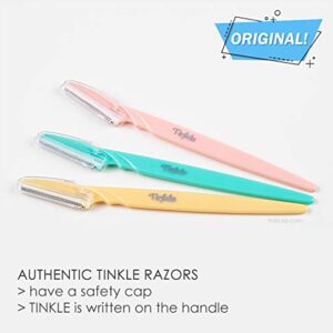 Tinkle Eyebrow Razor, 3ct per pack (1pk) Dermaplaning Razor Tool | Skincare Party Favors | Dermaplaning Tools Beauty Holiday Stocking Stuffers Gift