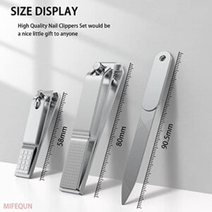 1 Pack Nail Clippers Set,Stainless Steel Ingrown Toenail Tool, Professional Fingernail & Toenail Clippers for Thick Nails Perfect, Nail Cutter and Cuticle Trimmer for Men & Women