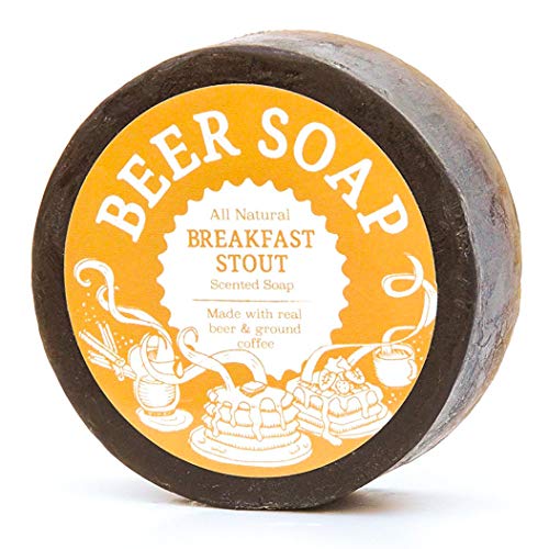 Beer Soap (Breakfast Stout) - All Natural + Made in USA - Actually Smells Good! Perfect For Beer Lovers