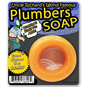 uncle richard’s plumbers soap – cleans dirty pipes plumber gifts for men handyman gifts soap for men naughty stocking stuffers for guys plumber tools willy washer weiner dick soap gag gifts f