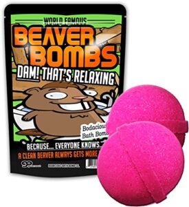 beaver bombs pink bath balls funny beaver gags for friends stocking stuffers for men crazy white elephant ideas dirty santa pink bath bombs xl bath fizzers for adults weird novelty bath products