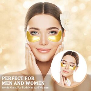 POSTA Gold Eye Mask, 20 Pairs Eye Treatment Mask With Collagen, Under Eye Mask Treatment for Puffy Eyes, Dark Circles Corrector, Used for Eye Bags, Anti Aging Patches Luxury Gift for Women and Men