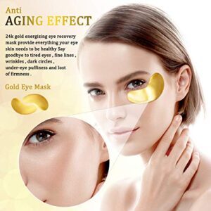 POSTA Gold Eye Mask, 20 Pairs Eye Treatment Mask With Collagen, Under Eye Mask Treatment for Puffy Eyes, Dark Circles Corrector, Used for Eye Bags, Anti Aging Patches Luxury Gift for Women and Men