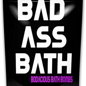 Bad Ass Bath Bombs XL Bath Fizzers for Friends Funny Badass Gags for Men Teens Stocking Stuffers White Elephant Ideas Secret Santa Cool Bath Bombs for Men Novelty Bath Fizzers