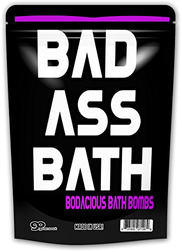 Bad Ass Bath Bombs XL Bath Fizzers for Friends Funny Badass Gags for Men Teens Stocking Stuffers White Elephant Ideas Secret Santa Cool Bath Bombs for Men Novelty Bath Fizzers