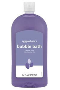 amazon basics bubble bath, lavender scent, 32 fluid ounces, pack of 1