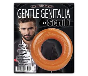 gentlemen’s gentle genitalia scrub deluxe – novelty soap for men, funny stocking stuffer, yellow, lg