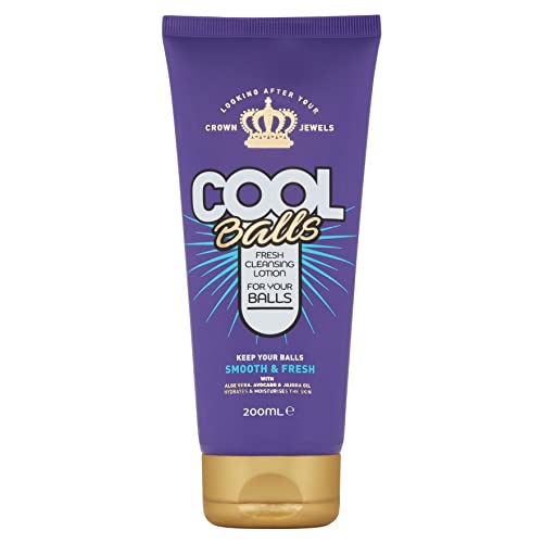 Cool Balls Fresh Cleansing Lotion 6.76fl oz | Luxury Novelty Gift with Aloe Vera, Avocado, Jojoba Oil for Balls | Funny Stocking Filler, Fathers Day Gift, Adult Christmas Gifts for Men | Gift For Men