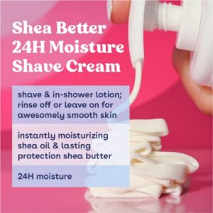 eos Shea Better Shaving Cream- Pomegranate Raspberry, Women's Shave Cream, Skin Care, Doubles as an In-Shower Lotion, 24-Hour Hydration, 7 fl oz