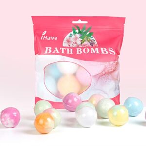 iHave Bath Bombs for Women, 12 Small Bath Bomb Bubble Bath Set Spa Gifts for Women, Natural Handmade Bath Bombs Rich in Essential Oils, Romantic Gifts for Her